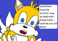 Tails begs Shadow not to kill Butter Tits and Dick Taker.