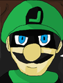 Luigi wearing his Mr. L outfit in Chapter 2.