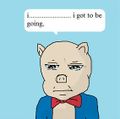 Porky upset after attempting to call his wife.